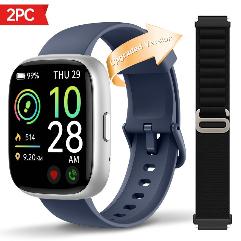 Smart Watch for Men & Women with Wireless Calling & Built-in Alexa – 1.83" HD Touch Screen, 100+ Sports Modes, Heart Rate Monitor, Waterproof Fitness Tracker, Compatible with iPhone & Android