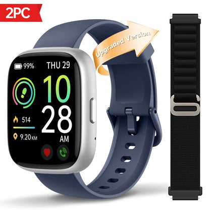 Smart Watch for Men & Women with Wireless Calling & Built-in Alexa – 1.83" HD Touch Screen, 100+ Sports Modes, Heart Rate Monitor, Waterproof Fitness Tracker, Compatible with iPhone & Android