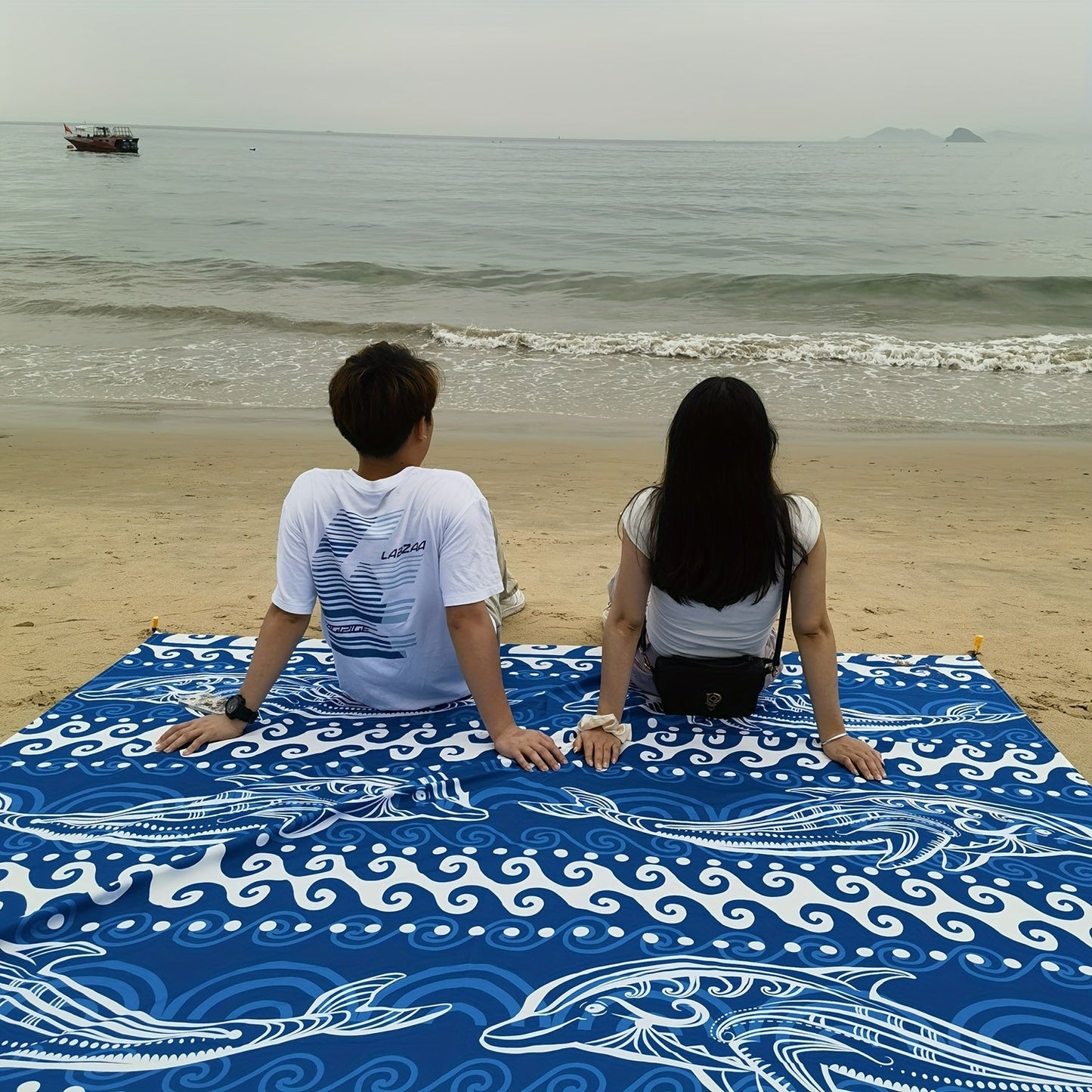 Sandproof Beach Blanket Oversized Up to 108x120 Inches – Quick Dry Lightweight Sand Free Mat for Beach Camping Picnic Travel, 8 Styles, Fits 2-10 Adults