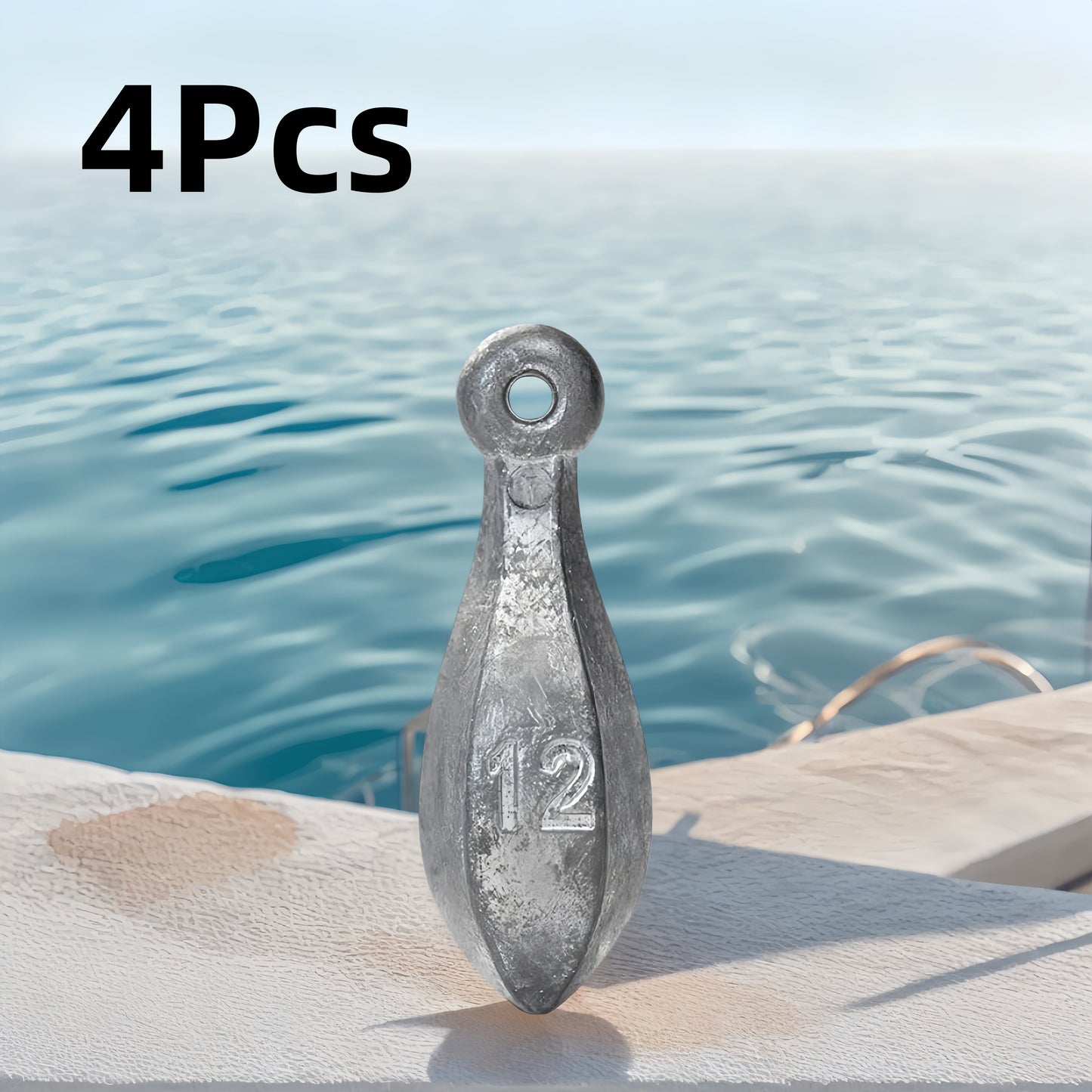 Fishing Sinkers Tackle Weights Lead Bank Sinker 1oz 2oz 3oz 4oz 5oz 6oz 8oz 10oz 12oz 16oz – Snagless Teardrop Design for Bass Catfish Saltwater Freshwater Bottom Fishing Rig, Bulk Multi-Pack
