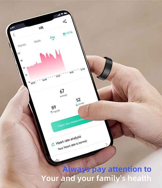 Smart Ring Fitness Tracker for Women Men – Steps Calories HRV Heart Rate Stress Body Temp Monitor 100+ Sports Modes IP68 Waterproof iPhone Android Compatible