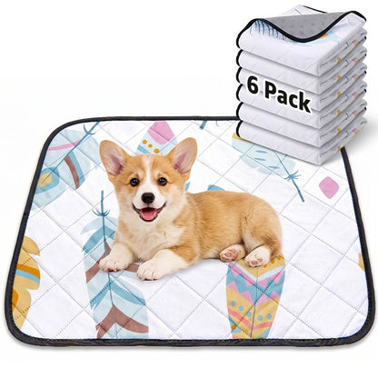 Washable Dog Pee Pads 2-Pack – Reusable Ultra-Absorbent Leak-Proof Whelping Pads with Non-Slip Backing, Machine Washable Puppy Training Pads for Playpen, Crate, Housebreaking & Travel
