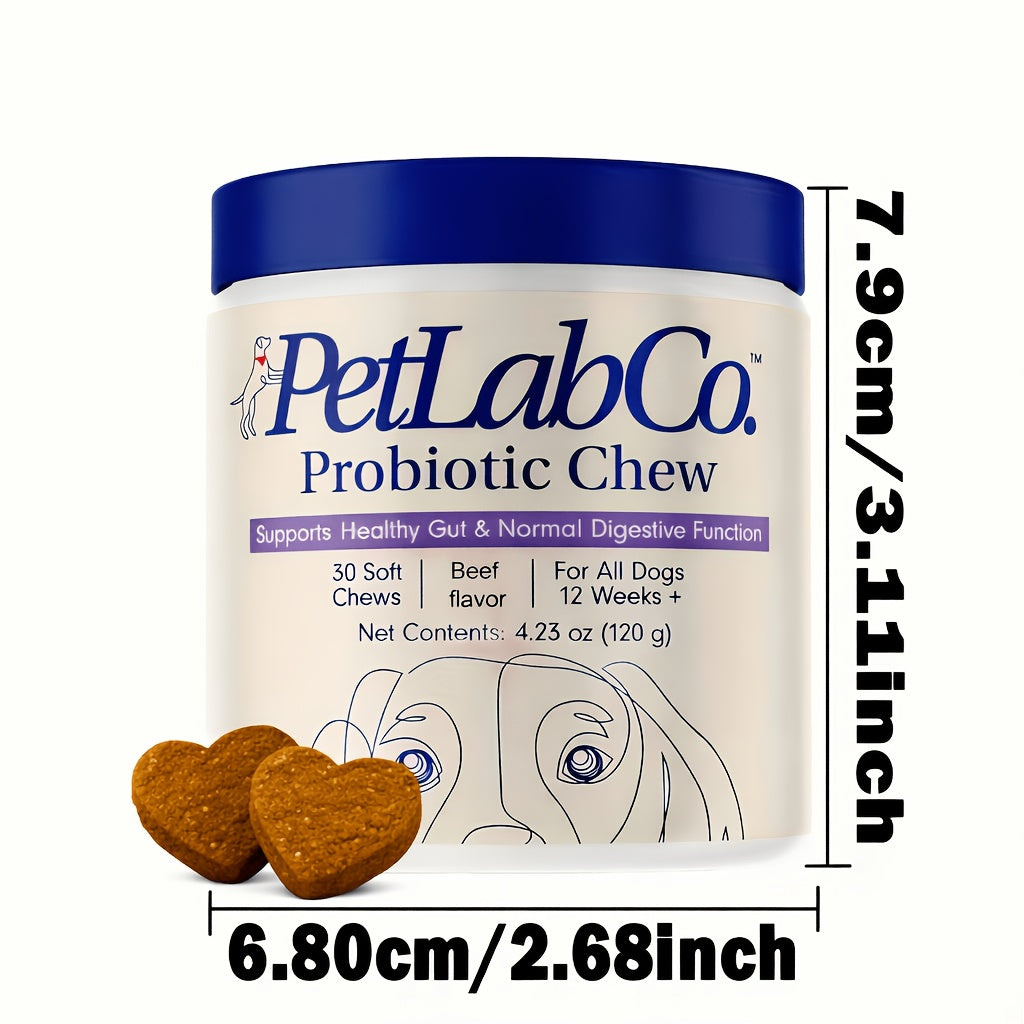 Dog Probiotic Prebiotic Chewable Treats Natural Ingredients Supports Gut Health Digestion Quality of Life - 1 Pack or 3 Pack Best Value