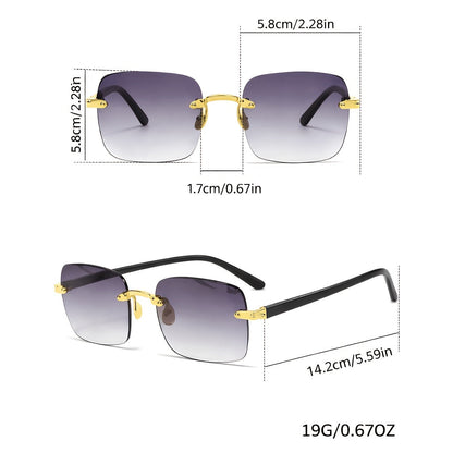Photochromic Glasses 3 Pack for Men Women - Auto-Adjusting Transition Lenses Square Frameless Sunglasses UV400 Scratch-Resistant Driving Reading Daily Use