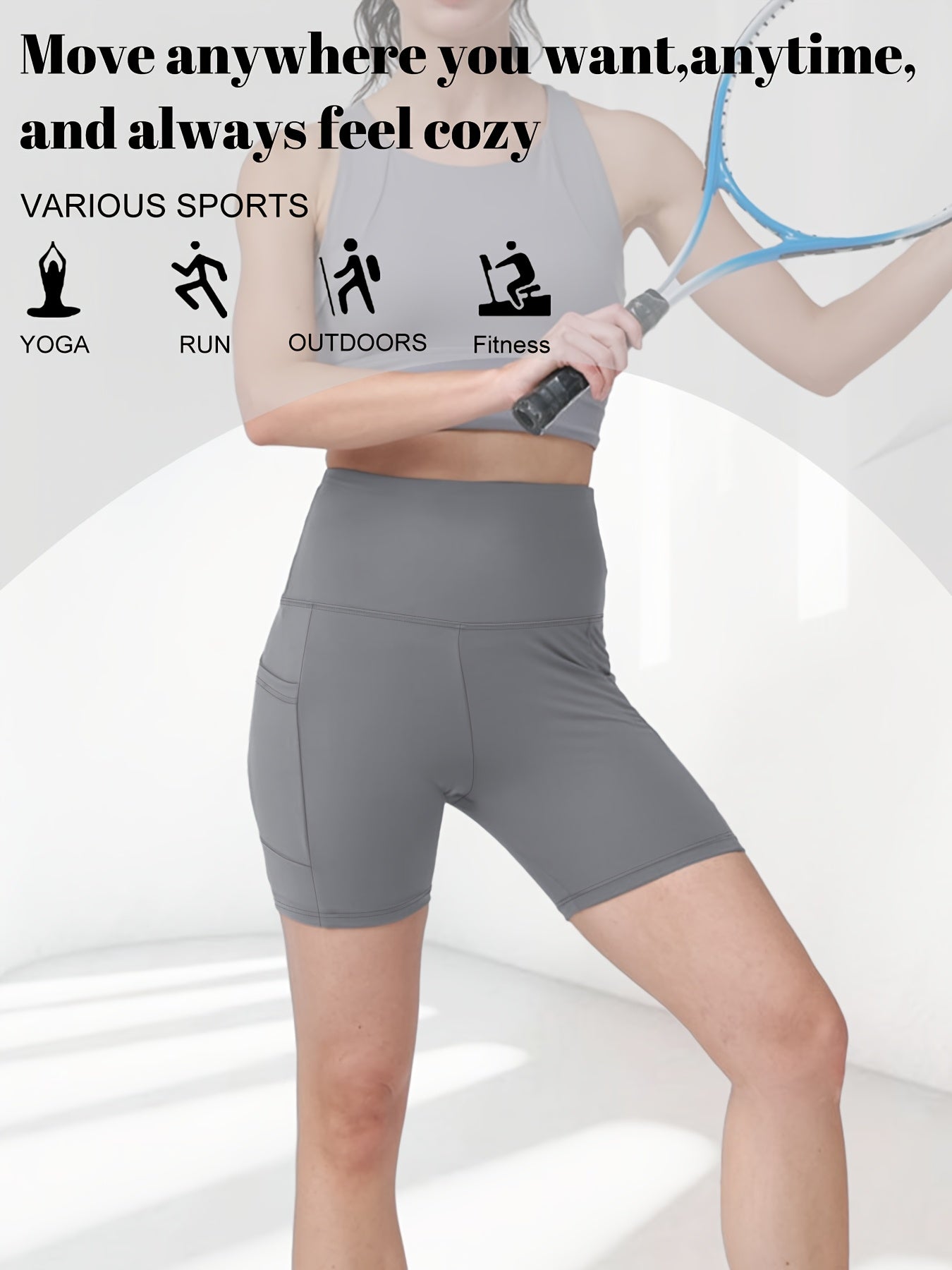 Women's Butt Lifting Yoga Shorts High Waist – Tummy Control Workout Shorts for Gym Fitness Running Cycling – Anti-Chafing Sports Shorts with Inner Safety Lining, Sizes S-XXL