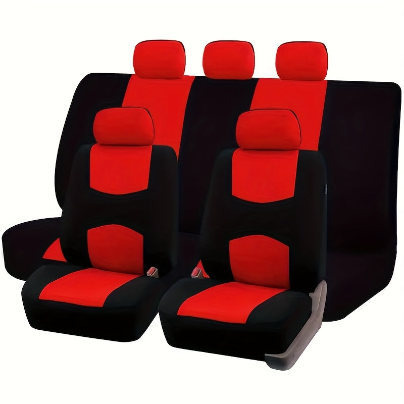 Universal 5-Seat Car Seat Covers Full Set – Breathable Wear-Resistant Fabric, All-Season Protection for Front & Rear Seats, Fits Most Car Models, Multiple Colors
