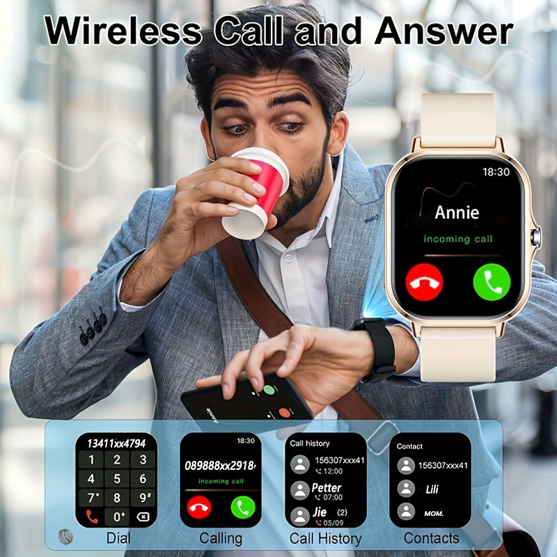 Smart Watch 1.83" Bluetooth Calling & Message Fitness Tracker – Multi-Sport Modes, Music Playback, Remote Camera, GPS Positioning, Compatible with Android & iPhone, Perfect Gift for Men & Women