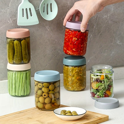 6-Pack 16oz Glass Mason Jars with Airtight Lids – Wide Mouth Overnight Oats Containers, Meal Prep Food Storage Jars for Yogurt, Salad, Snacks, Spice, Sugar – BPA-Free Kitchen Organizer Set