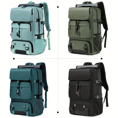 Large Laptop Backpack with Shoe Compartment – Multi-Functional Travel Backpack for Men & Women, Business, College & Carry-On Bag with USB Charging Port, Waterproof, Fits 15.6" Laptop