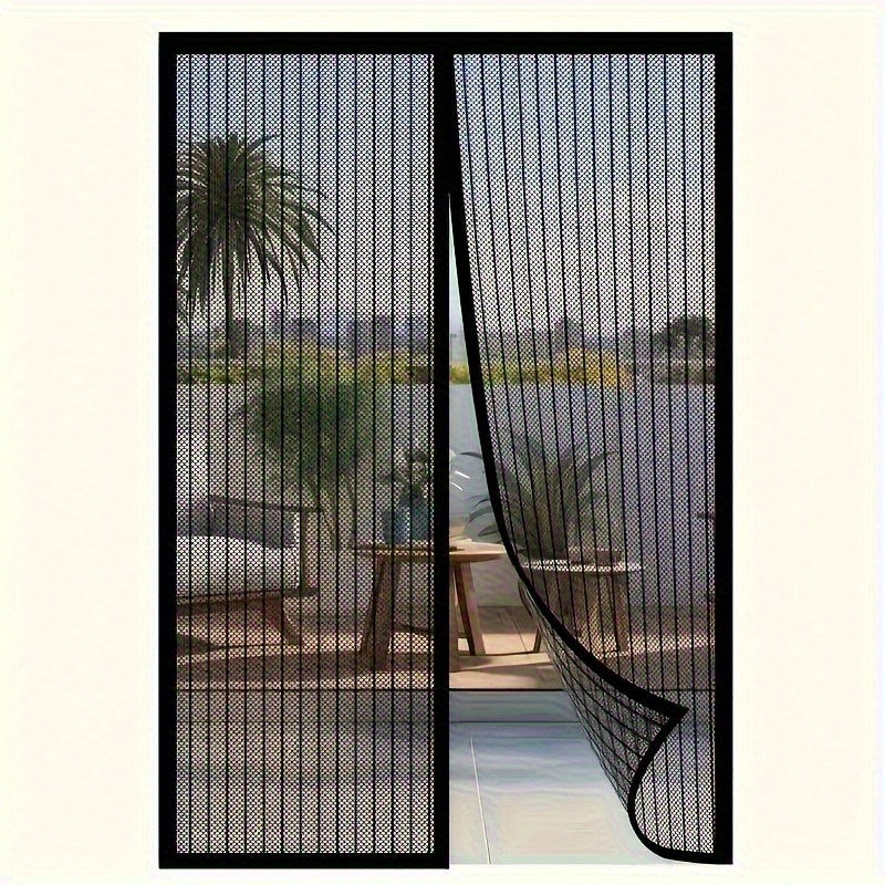 Magnetic Screen Door Hands-Free Auto-Close – Heavy Duty Mesh Curtain with Frame Shackle, Bug & Insect Proof, Pet & Kid Friendly for Front Door, Kitchen, Balcony & Bedroom