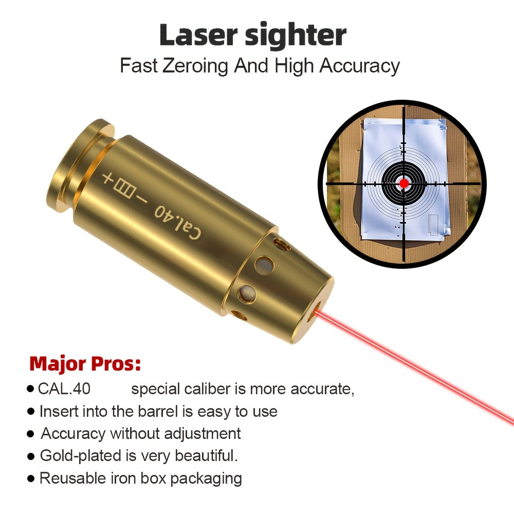 Laser Bore Sight Multi-Caliber Kit for 9mm 45ACP 223REM 308WIN 380ACP 38SPL 12GA – High-Precision Red Laser Boresighter for Rifles & Pistols, Easy Install, Includes 2 Battery Sets