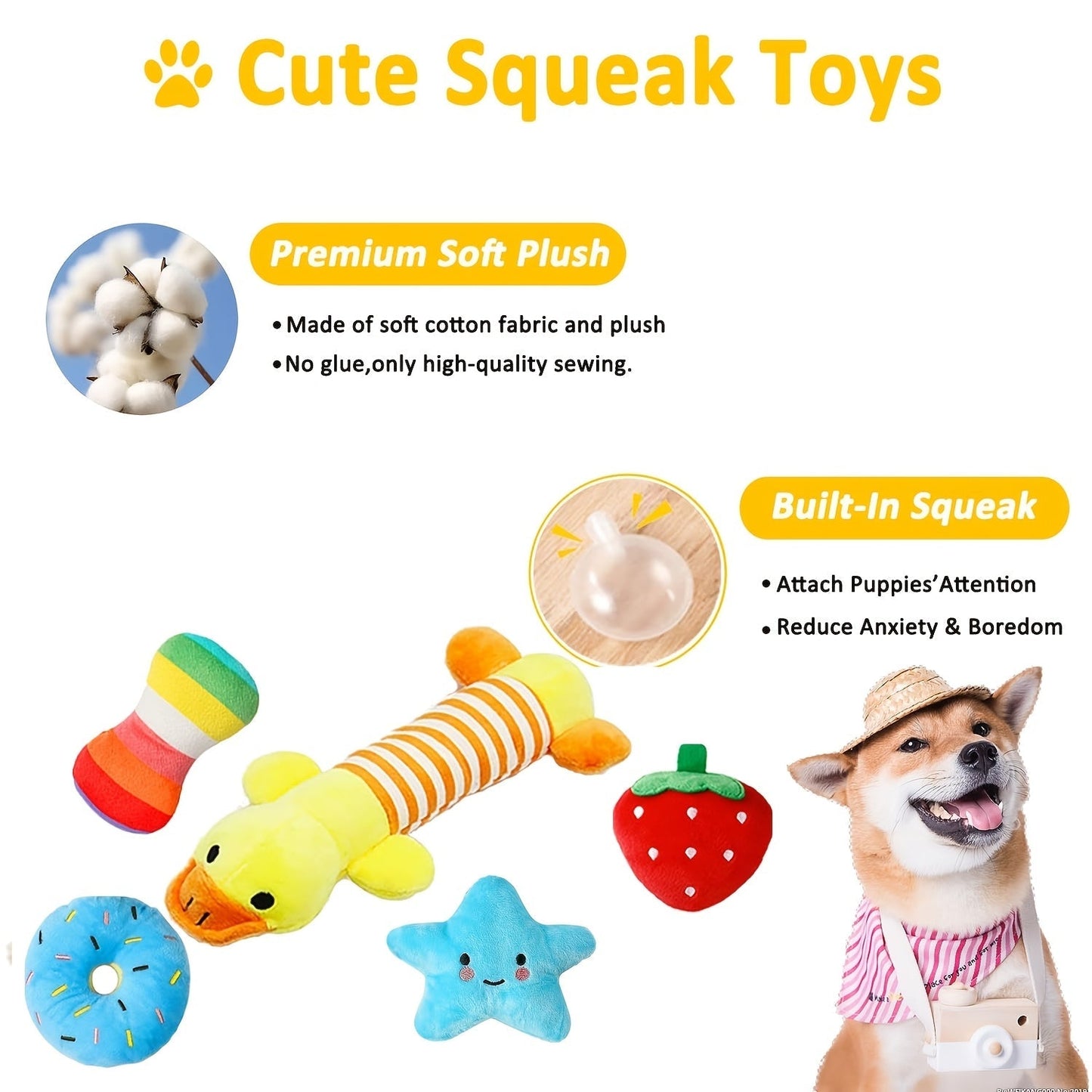 25pcs Dog Toys Set for Small Dogs & Puppies – Chew Toys, Squeaky Toys, Rope Tug, Teething Toys, Treat Dispenser Balls, Interactive Play Bundle