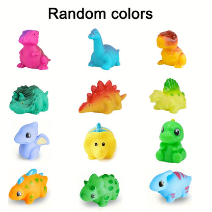 Light-Up Floating Dinosaur Bath Toys for Kids – Glowing Bathtub & Pool Toys Set (2/4/6/8/12 Pack) | Colorful, Animal Park & Marine Animals Themes | Birthday & Christmas Gift for Toddlers & Children