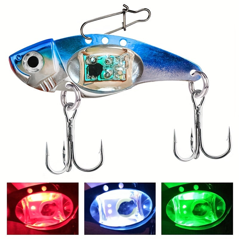 Electronic Fish Shaped Fishing Lure with LED Light, Sound & Vibration – Aluminum Alloy Bait Attracts Fish from 500 Meters, Outdoor Fishing Equipment for Bass, Saltwater & Freshwater – 1/2/3/4 Pack