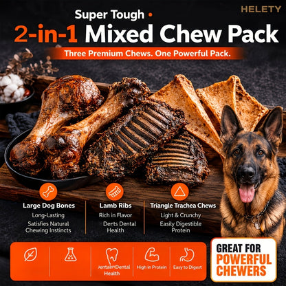 Long-Lasting Beef Bone Dog Chews Large Beef Flavor Chew Bones for Medium and Large Dogs Natural Daily Reward Treats for Indoor and Outdoor Snack Time Pet Dental Chews