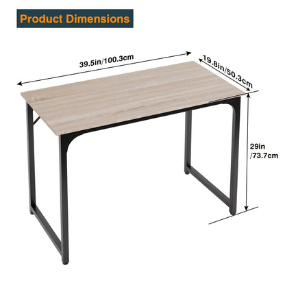 Computer Desk 32/39/47 Inch – Modern Writing & Gaming Desk with Sturdy Metal Frame, Home Office Study Workstation for PC, Laptop & Monitor Setup, 3 Size Options