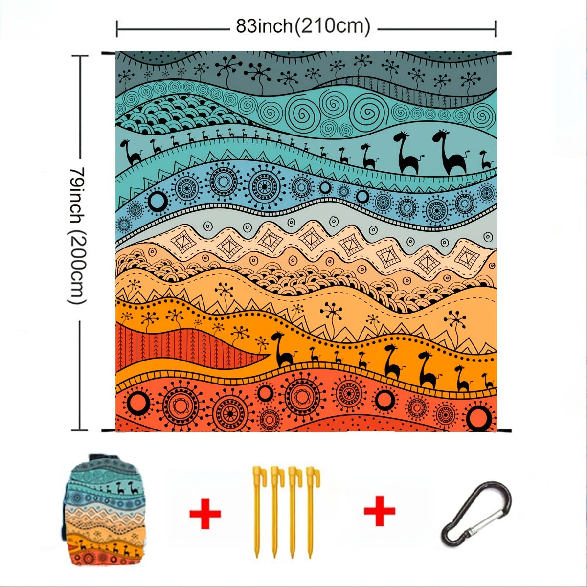 Sandproof Beach Blanket Oversized Up to 108x120 Inches – Quick Dry Lightweight Sand Free Mat for Beach Camping Picnic Travel, 8 Styles, Fits 2-10 Adults