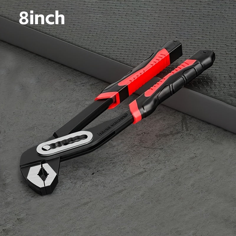 Heavy Duty Adjustable Water Pump Pliers Wrench 8" 10" 12" Large Opening Quick Adjustment for Pipeline Plumbing Bathroom Construction & Car Maintenance