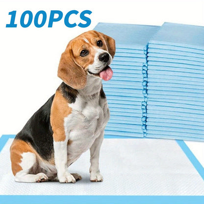 Super Absorbent Dog Pee Pads 80 and 100 Pack Enlarged Thickened - Leak-Proof Odor Control Training Pads 28x34 Inch for Medium and Large Dogs, Must-Have for Home Camping and Travel