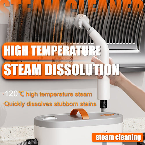 Handheld Steam Cleaner 4.4Bar High-Power Fast Heating 6 Multifunctional Heads 47oz Large Tank Dual Safety for Kitchen Sofa Floor Bathroom Car Refrigerator Air Conditioner