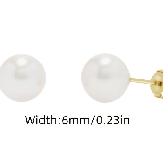 925 Sterling Silver Freshwater Pearl Stud Earrings for Women – 2 Pairs 7mm Hypoallergenic Classic Pearl Earrings, Elegant Jewelry Gift for Valentine’s Day Mother’s Day Birthday Anniversary