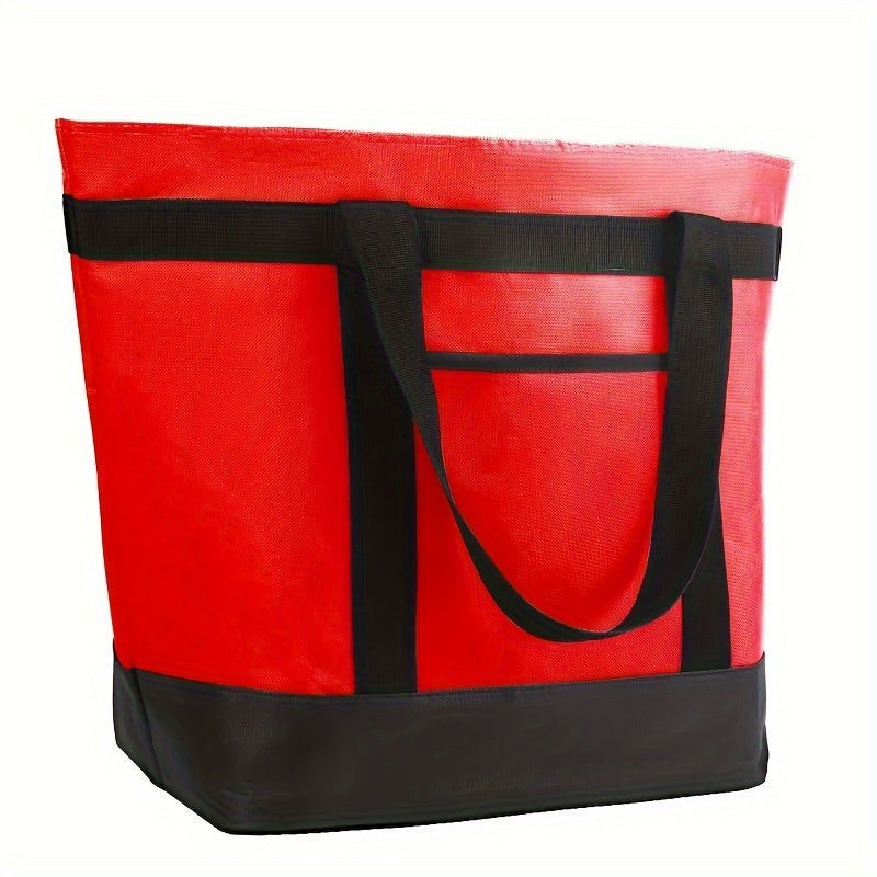 Insulated Reusable Grocery Tote Bag XXLarge 10.3 Gal – Thermal Cooler Bag for Food Delivery, Doordash, Grubhub, Grocery Shopping, Travel, Beach & Picnic, Oxford Cloth, 5 Colors
