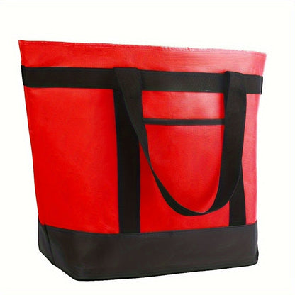Insulated Reusable Grocery Tote Bag XXLarge 10.3 Gal – Thermal Cooler Bag for Food Delivery, Doordash, Grubhub, Grocery Shopping, Travel, Beach & Picnic, Oxford Cloth, 5 Colors