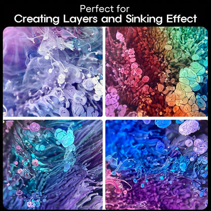 Alcohol Ink Set 24 Colors 10ml – High-Concentration Resin Dye for Epoxy Resin Art, Tumblers, Coasters, Fluid Painting & Crafts, Fast-Drying Acid-Free Pigment