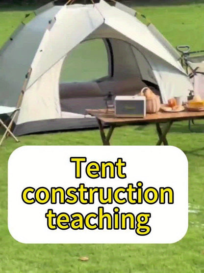 3-Second Instant Pop-Up Camping Tent for 2 Person – Automatic Setup, Fiberglass Poles, Oxford Cloth, All-Season Waterproof, Double Door – for Hiking, Travel, Beach & Backpacking