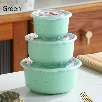 Airtight Refrigerator Food Storage Containers Set of 3 or 4 - Large Capacity Plastic Fridge Organizer Boxes for Fruit, Vegetables, Meat, Eggs, Leftovers - Stackable, BPA Free, Easy Clean, Fresh Keeper