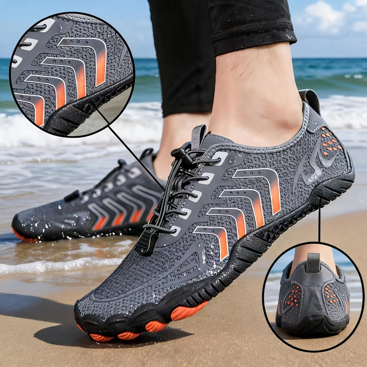 Women's Barefoot Water Shoes – Lightweight Slip-On Sneakers for Yoga, Beach, Swimming & Water Sports, Multi-Functional Sole with Cushioned Arch Support, Sizes US 5–12.5, 7 Colors