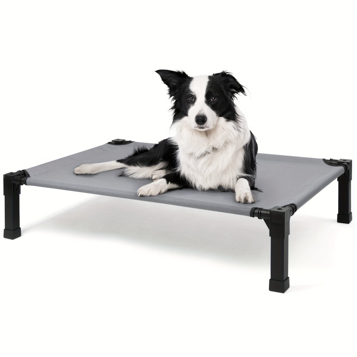 Cooling Elevated Dog Bed Raised Cot with Breathable Mesh and Metal Frame - Washable Portable Dog Cot with No-Slip Feet for Indoor and Outdoor Use, Multiple Sizes and Colors Available