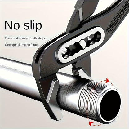 Heavy Duty Adjustable Water Pump Pliers Wrench 8" 10" 12" Large Opening Quick Adjustment for Pipeline Plumbing Bathroom Construction & Car Maintenance