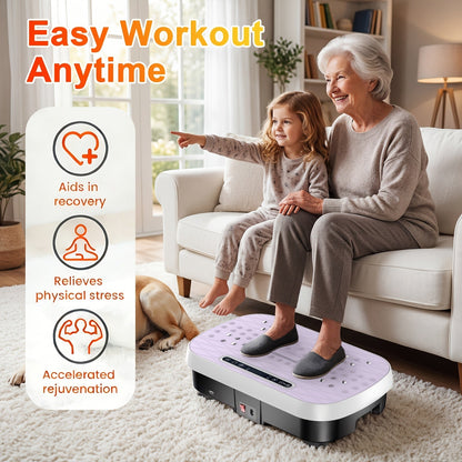 Vibration Plate Exercise Machine for Weight Loss & Lymphatic Drainage – Full Body Workout Platform with 99-200 Speed Levels, Quiet Motor, Portable Home Gym, Muscle Toning, 330 lbs Capacity