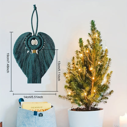 Macrame Angel Kit 3pcs DIY Christmas Ornament Wall Hanging Boho Craft Set Gift for Mom Girls Holiday Home Decor