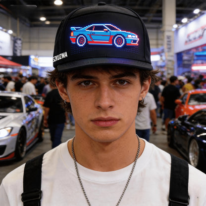 Programmable LED Hat APP Controlled Scrolling Text Animation Light Up Cap Unisex Adjustable Smart LED Baseball Cap for Party Wedding Valentine's Day Carnival Festival Men Women