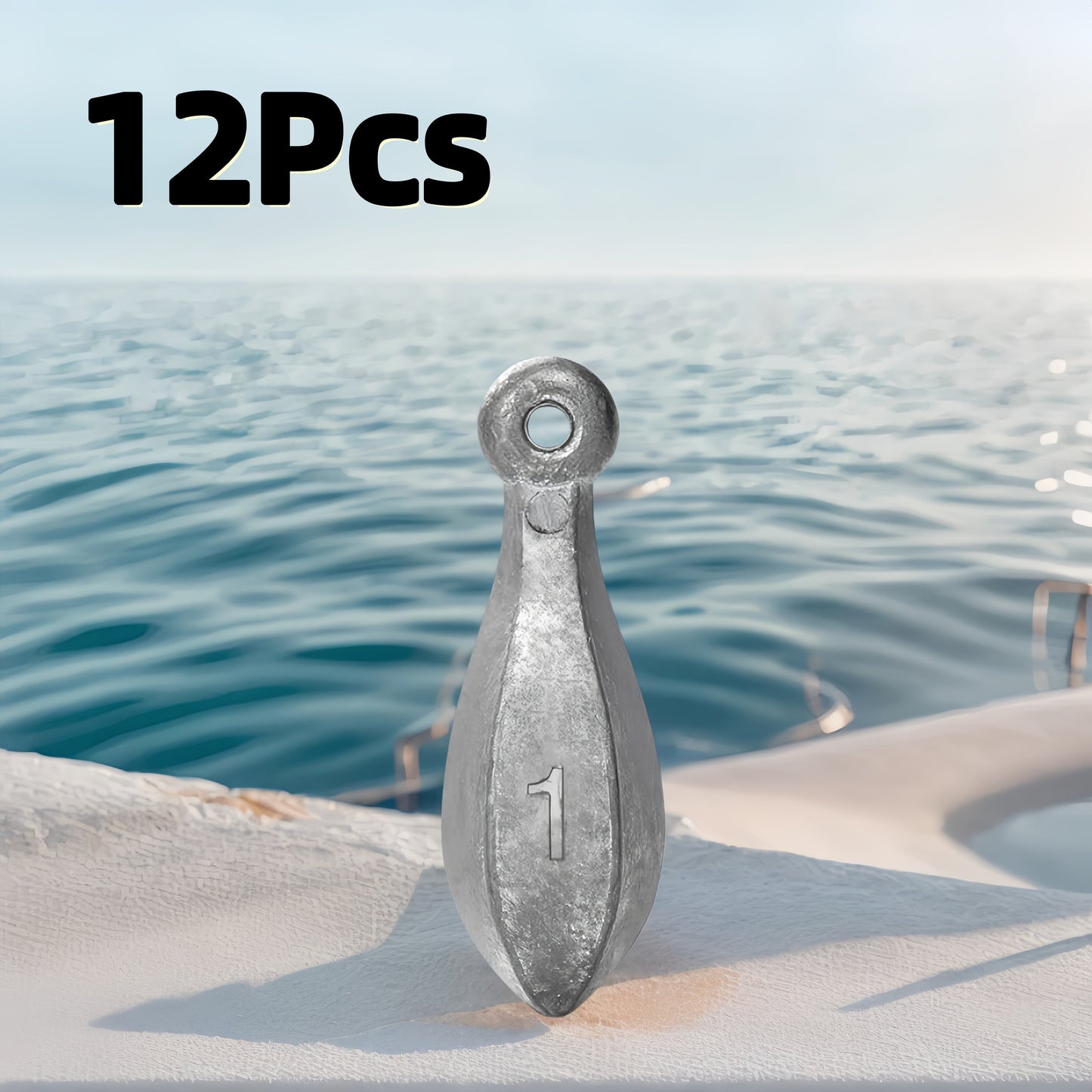 Fishing Sinkers Tackle Weights Lead Bank Sinker 1oz 2oz 3oz 4oz 5oz 6oz 8oz 10oz 12oz 16oz – Snagless Teardrop Design for Bass Catfish Saltwater Freshwater Bottom Fishing Rig, Bulk Multi-Pack