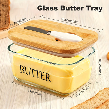 Luxury Large Ceramic Butter Dish with Lid & Butter Knife – Airtight Countertop Butter Keeper, Easy-Clean Design, Elegant Kitchen Accessory & Perfect Housewarming Gift for Butter Lovers