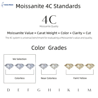 Moissanite Stud Earrings D Color VVS1 S925 Sterling Silver – Hand-Set, GRA Certified, 1CT-6CT, Velvet Pouch & Polishing Cloth Included, Jewelry Gift for Valentine’s Day, Birthday, Mother’s Day, Wedding