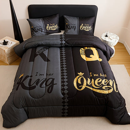 Quilted Comforter Set Twin Queen King Size – Soft Diamond Pattern Quilt with Pillowcases Ultra-Fine Fiber Fill Lightweight Breathable All-Season Bedding 2/3 Piece Multiple Colors