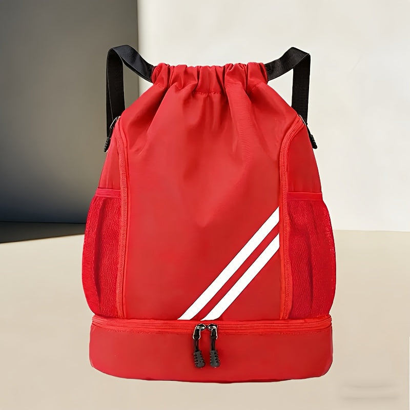Lightweight Sports Drawstring Backpack for Men & Women | Gym Bag for Basketball Yoga Fitness | Spacious Polyester Shoulder Bag with Drawstring Closure & Inner Pouch | 6 Colors
