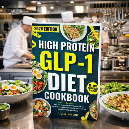 High Protein GLP-1 Diet Cookbook – Fast & Easy Recipes to Reduce Cravings, Burn Fat & Make Weight Loss Sustainable | Ozempic & Wegovy Friendly Meal Plan Guide