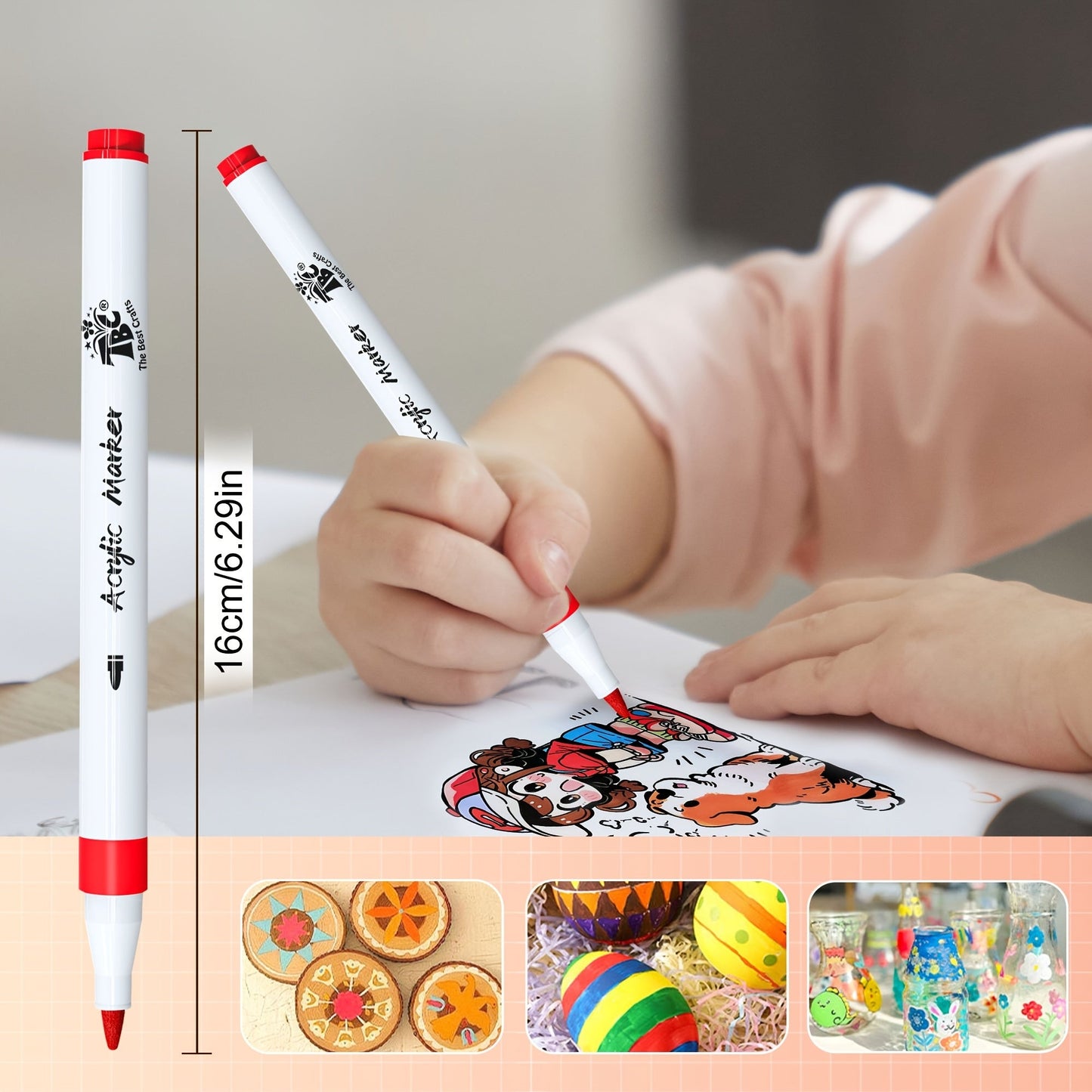 120 Colors Acrylic Paint Markers Set – Waterproof Non-Toxic Odorless Paint Pens for Rock, Pottery, Glass, Wood, Canvas, Fabric & More, Art Supplies for Adults & Kids