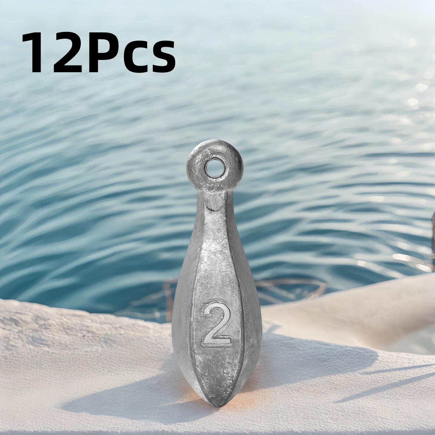Fishing Sinkers Tackle Weights Lead Bank Sinker 1oz 2oz 3oz 4oz 5oz 6oz 8oz 10oz 12oz 16oz – Snagless Teardrop Design for Bass Catfish Saltwater Freshwater Bottom Fishing Rig, Bulk Multi-Pack