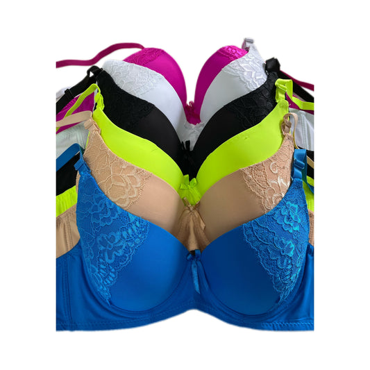 Women's T-Shirt Bras 6-Pack Multicolor Wireless Seamless Everyday Comfort Bra B C D DD Cup Sizes 30A to 42DD