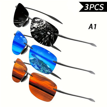 Polarized Sunglasses for Men – 3 or 6 Pack UV400 Protection Anti-Glare HD Lenses, Lightweight PC Frame, Driving & Outdoor Sports Glasses, Bulk Gift Set for Him
