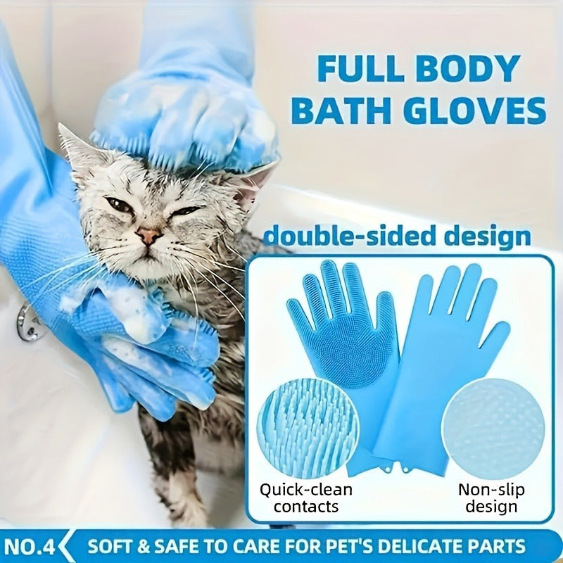Dog Grooming Kit 6 Piece – Brush, Silicone Washing Gloves, Microfiber Towel & Shedding Tool, No Power Required, Essential Pet Care Set for Shiny Coat, Gift for Dog Owners