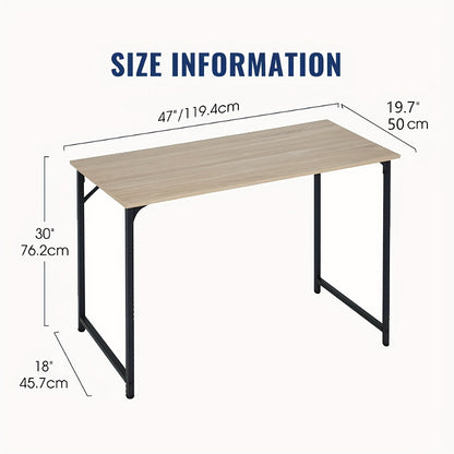 Computer Desk 32/39/47 Inch – Modern Writing & Gaming Desk with Sturdy Metal Frame, Home Office Study Workstation for PC, Laptop & Monitor Setup, 3 Size Options