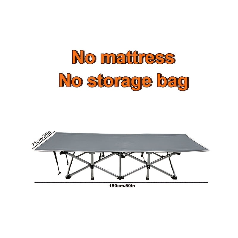 Heavy Duty Folding Guest Bed & Camping Cot – 566/766 lbs Capacity, 67"/79" Options, Optional Mattress, Portable Adult Outdoor Travel Bed for Camping Patio & Guests