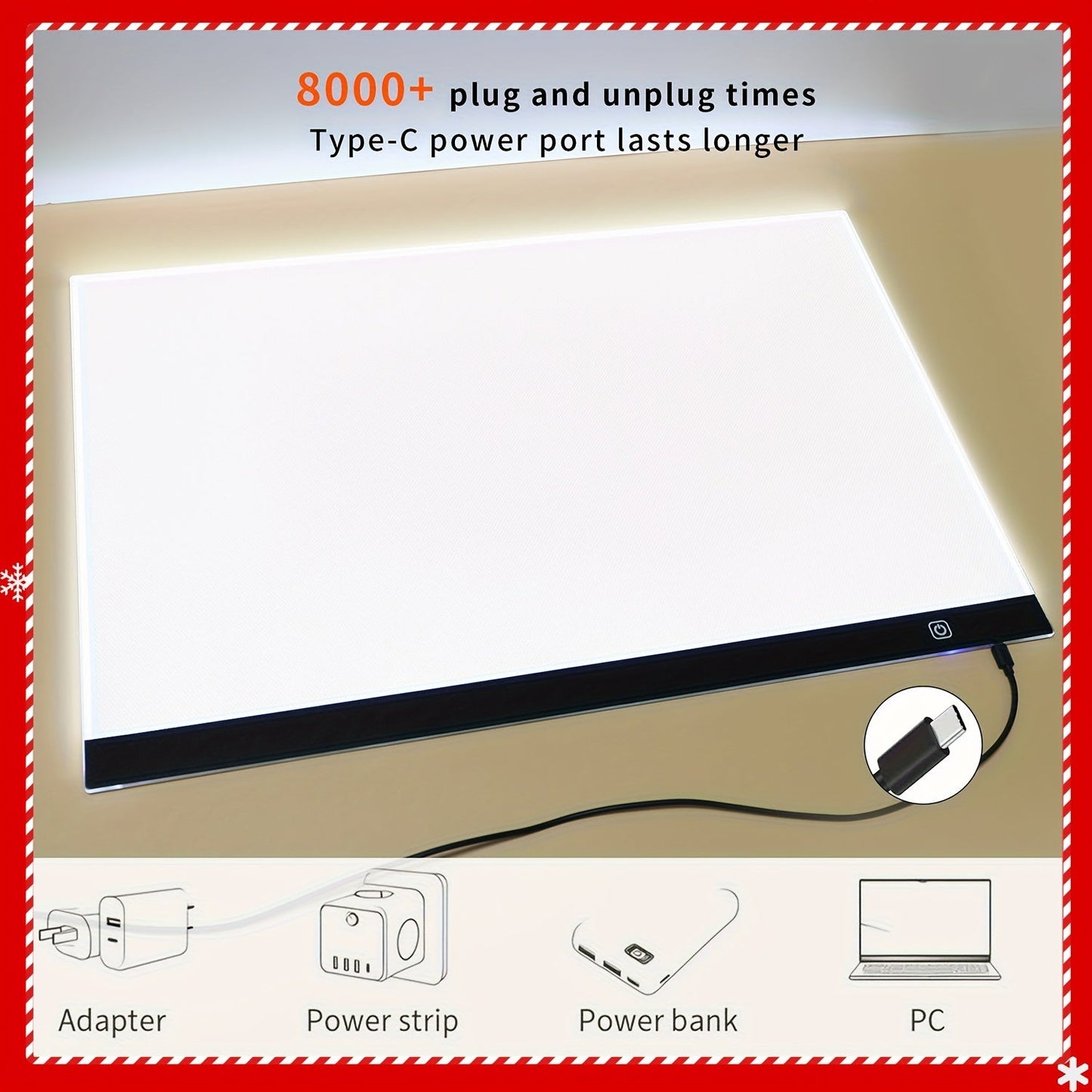 A2 LED Light Box Tracing Board – Dimmable Touch Control Ultra-Thin Light Pad for Diamond Painting, Sketching, Animation, Tattoo Transfer & Streaming, USB Powered, Eye-Care LEDs, Mac/PC Compatible | Velora